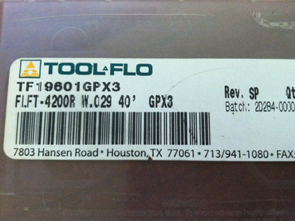 Tool-Flo FLFT4200R W.029 40' GPX3 Indexable Carbide Grooving Inserts TF1960