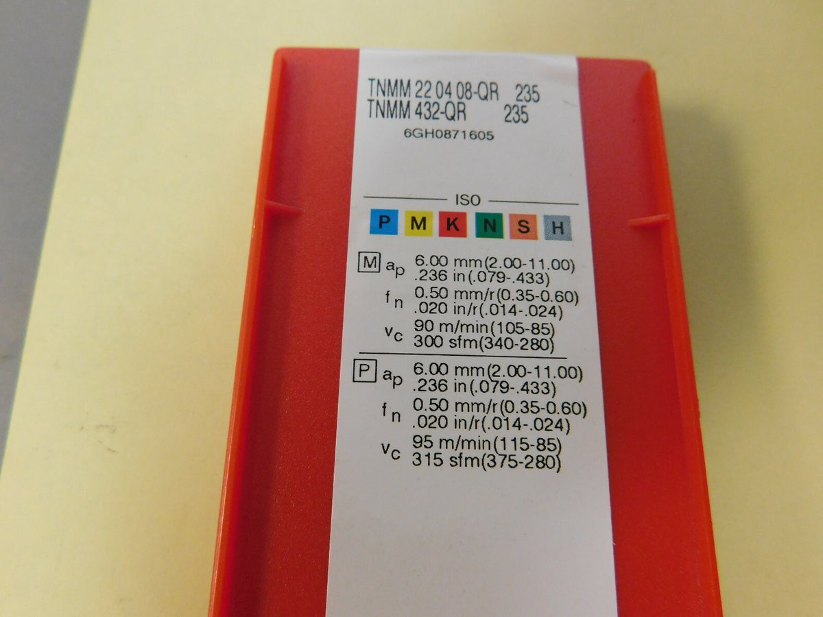 Sandvik Carbide turning inserts  QTY 10 TNMM 22 04 08-QR 235