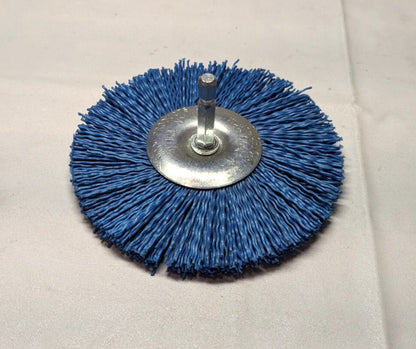 DICO Wheel Brush  4" Dia  3/8" Thick  1/4" Shank   240 Grit   *QTY 5*   7200043