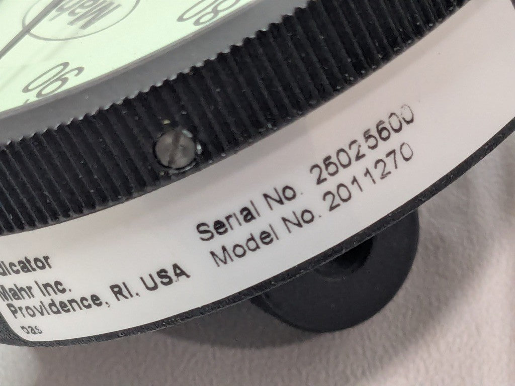 Mahr Dial Drop Indicator 0-100 Dial Reading 1.0000" Max Measurement 2011270