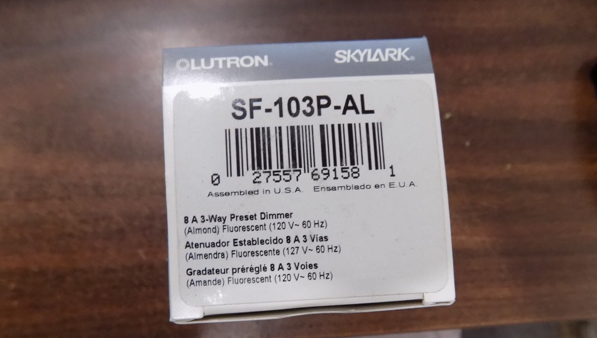 Lutron Skylark SF-103P-AL 3-way Preset Dimmer with on/off Switch - 8A - 120V - A
