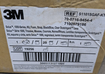 3M Safety Glasses: Anti-Fog & Scratch-Resistant, Polycarbonate Qty 20 7100079186
