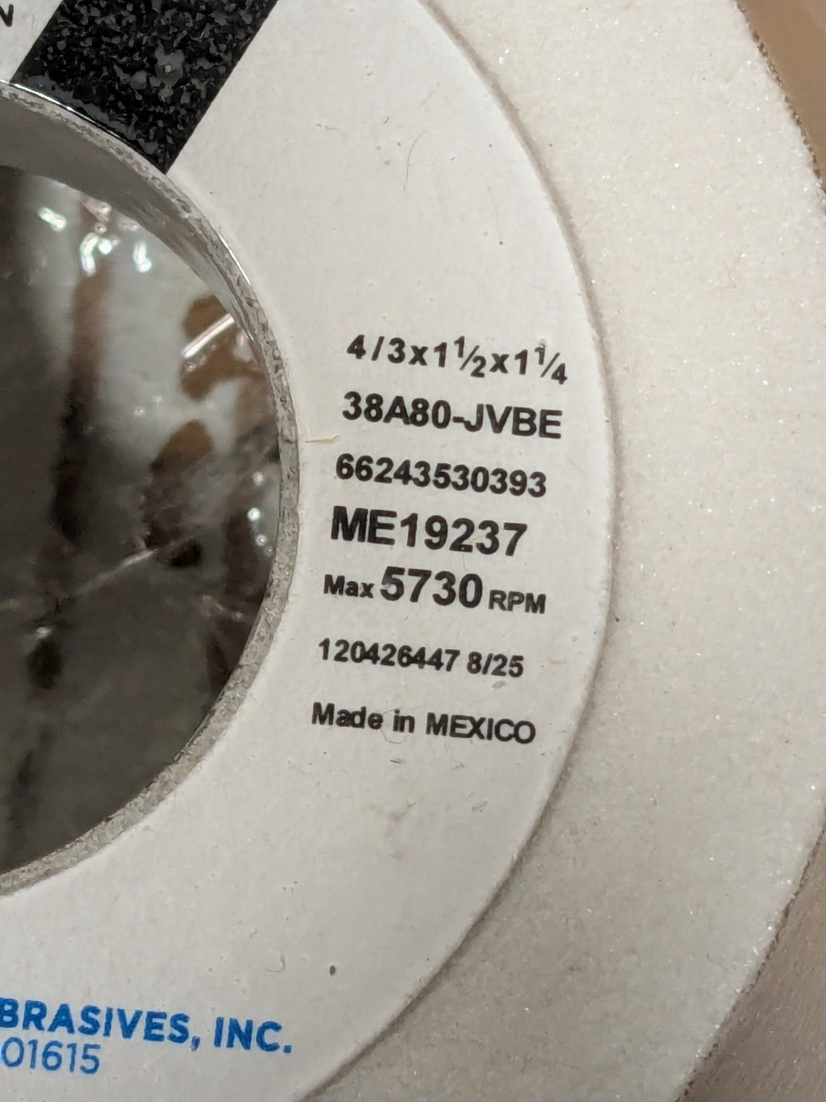 Norton Tool & Cutting Grinding Wheel: 4" Dia, 80G, J Hardness Qty 5 66243530393