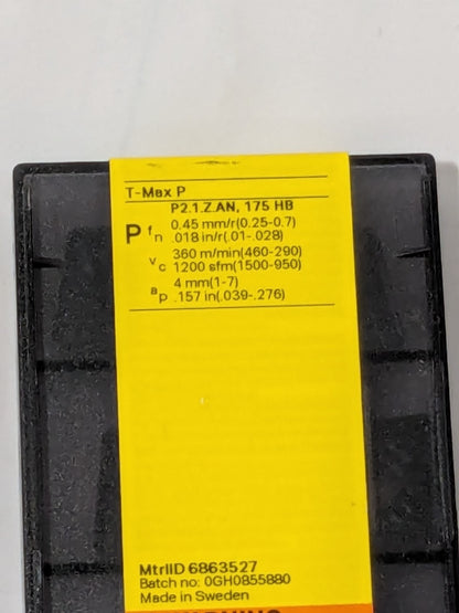 Sandvik Turning Insert: CNMG544-XMR 4315, Carbide Qty 10 6863527