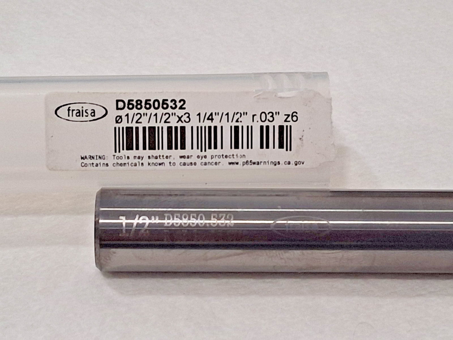 Fraisa Corner Radius End Mill 6 FL Carbide D5850532