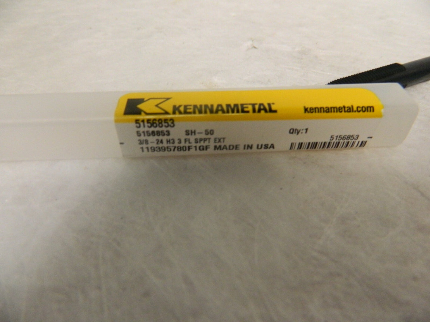 Kennametal 3/8-24 UNF 3 Flute H3 Oxide HSS Spiral Point Extension Tap 5156853