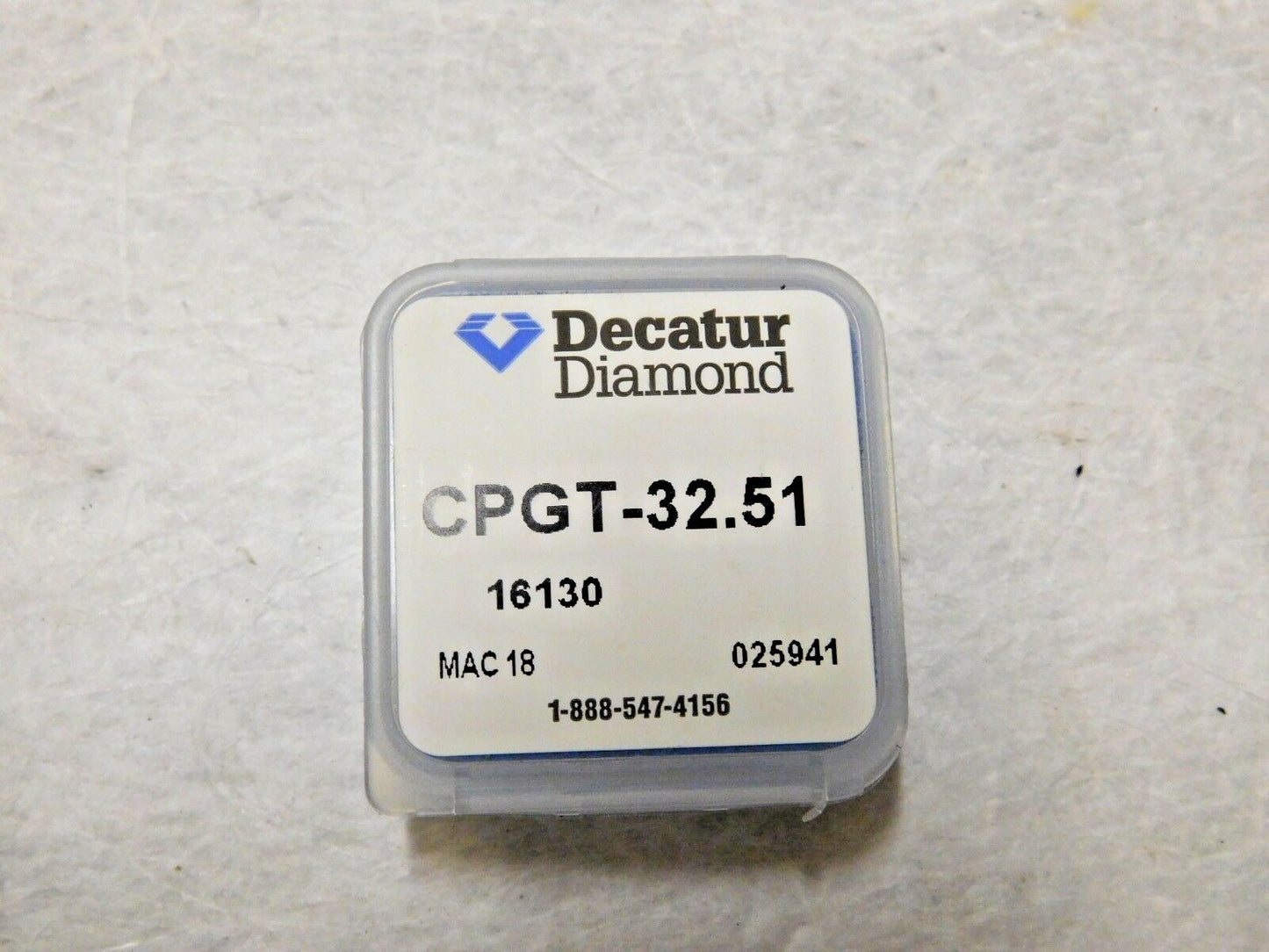 SP3 Decatur Diamond Carbide Turning Insert Grade CPGT32.51 16130-18