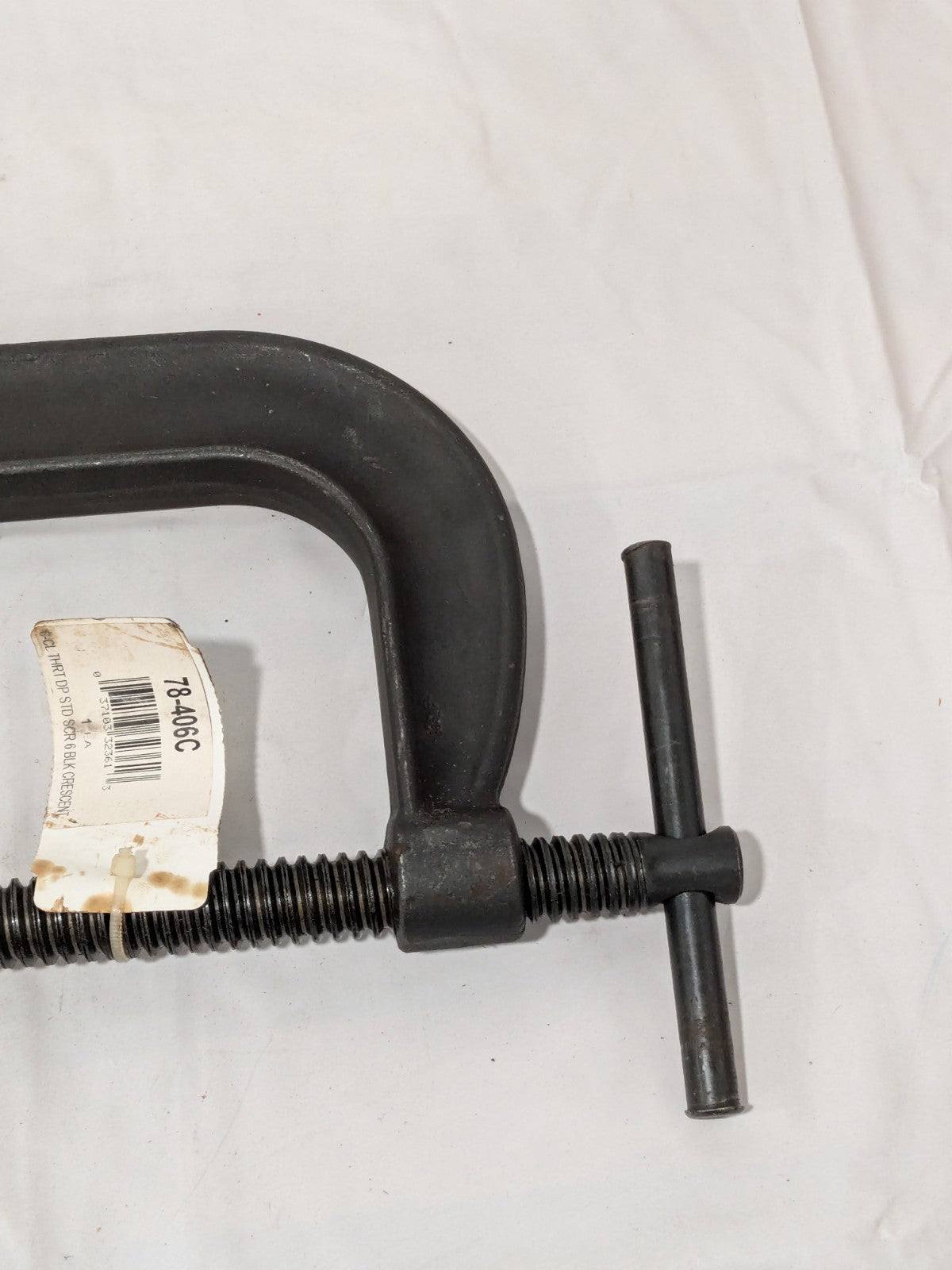 Crescent C-Clamp: 6" Max Opening, 4-1/8" Throat Depth, Regular-Duty 78