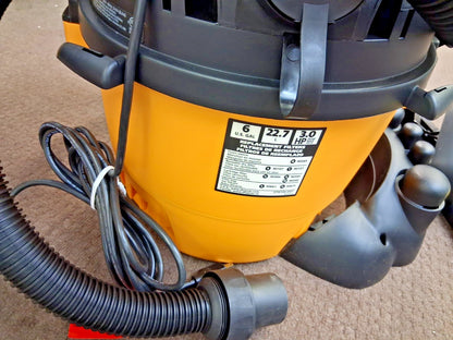 Shop.Vac Wet Dry Vacuum 8.4 A 6 Gal Tank 6 HP Rating 120 VAC Poly Pro 9653610