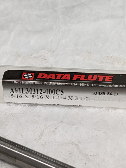 Data Flute End Mill - 5/16 X 5/16 X 1-1/4 X 3-1/2 AFIL30312-000