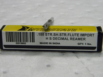 Interstate High Speed Steel Chucking Reamer 6 FL QTY 3  02018802
