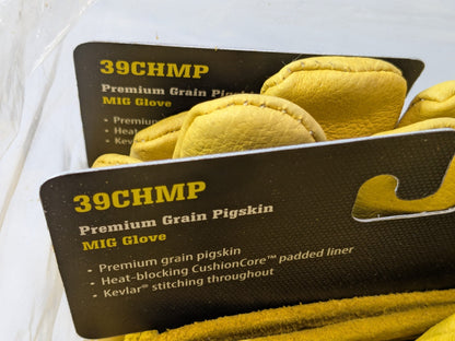 12 PAIRS BLACK STALLION Premium Grain Pigskin MIG Gloves SMALL 39CHMP/S