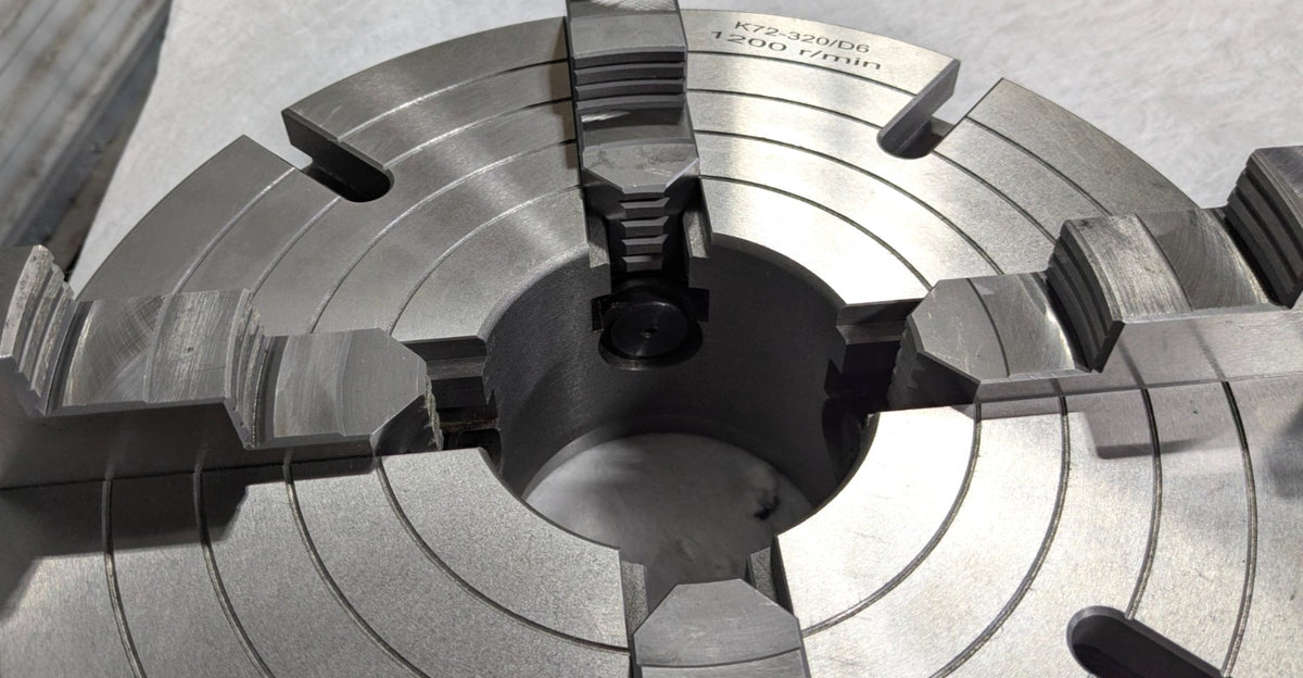 12" Independent 4 Jaw Lathe Chuck   D1-6 Mounting   3.74" Through Hole  429-4126