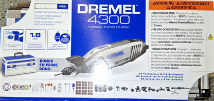 DREMEL Rotary Tool Kit 1.8 A Current Variable Speed 1/8 in Collet 4300-9/64