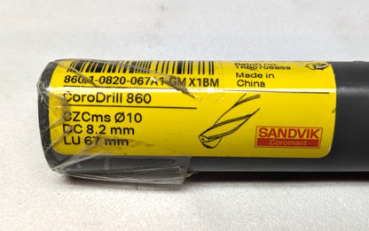 SANDVIK COROMANT  Jobber Length Carbide Drill Bit 8.20 mm 140deg  7781850