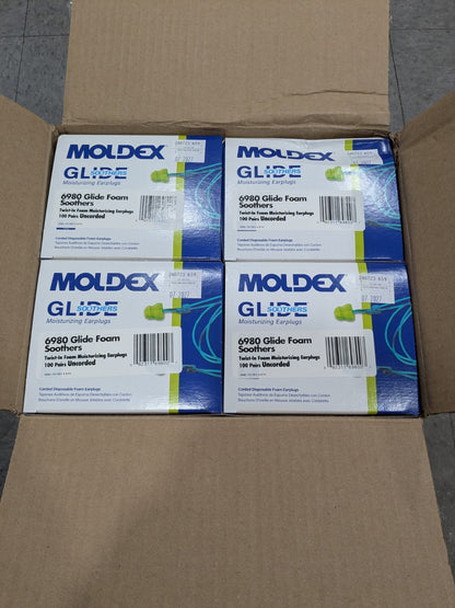 Moldex Earplugs: 31.00 dB, Foam, Bell, Push-In, Uncorded Case of 400 6980