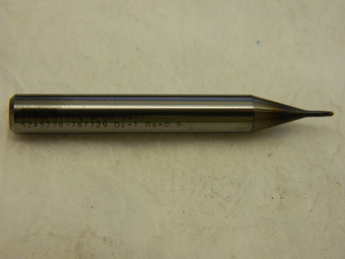 Seco Ball End Mill: 0.0394" Dia 0.0295" LOC 2 Flute Solid Carbide 3306
