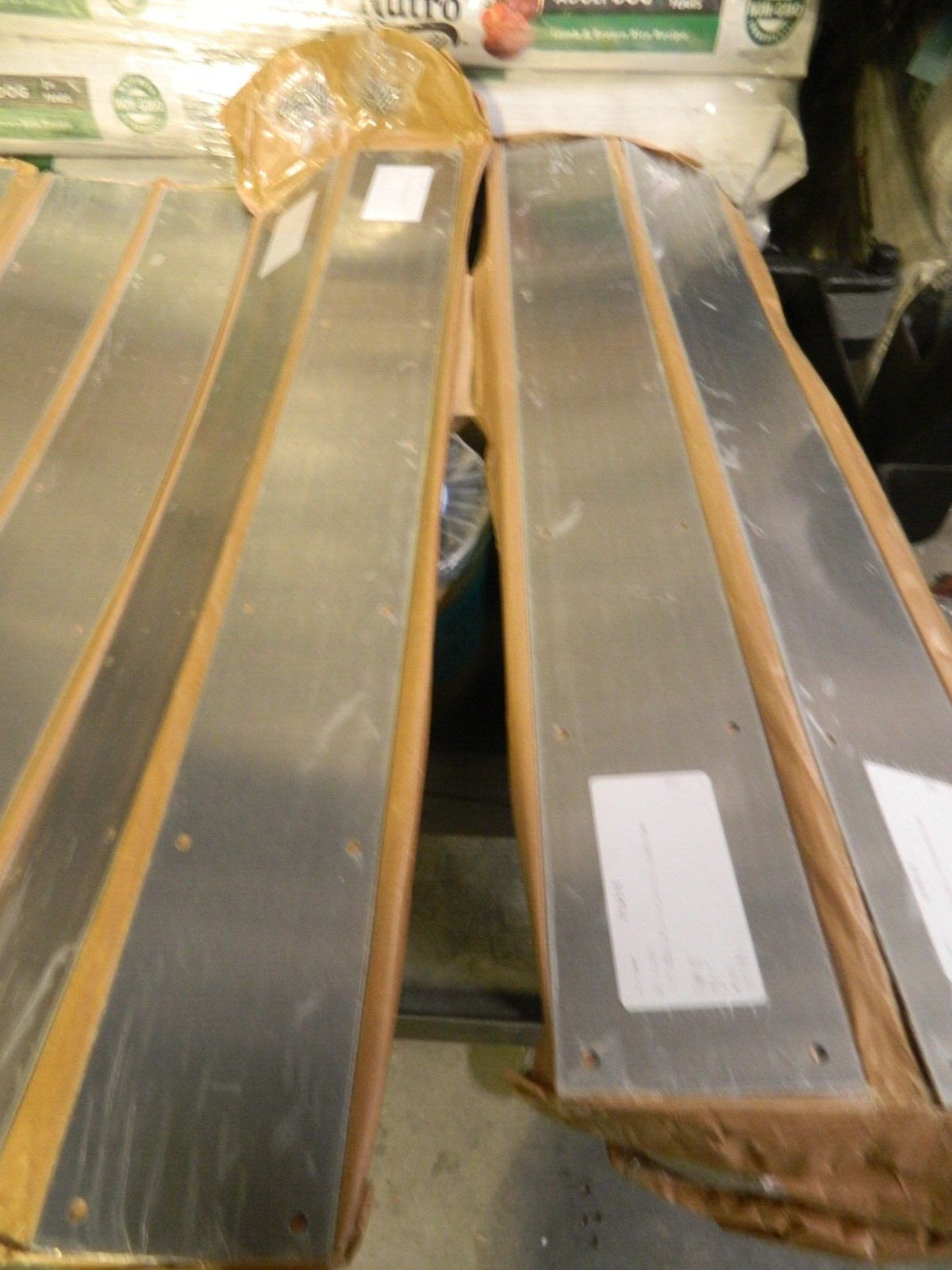 Rockwood 4" W x 35" L SS Rectangular Kick Plate Qty 10 085845