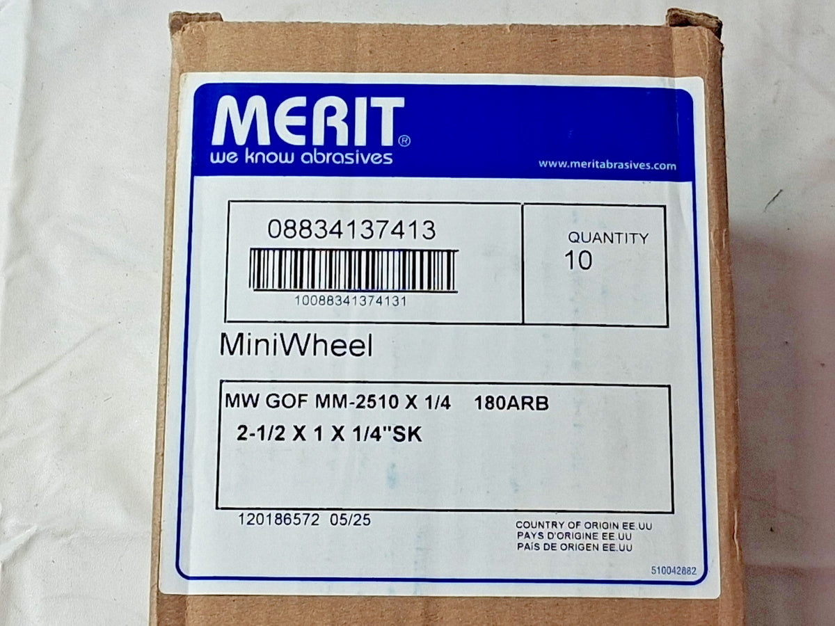 Merit Abrasives Ceramic Alumina Mounted Flap Wheel QTY10 180 Grit 08834137413