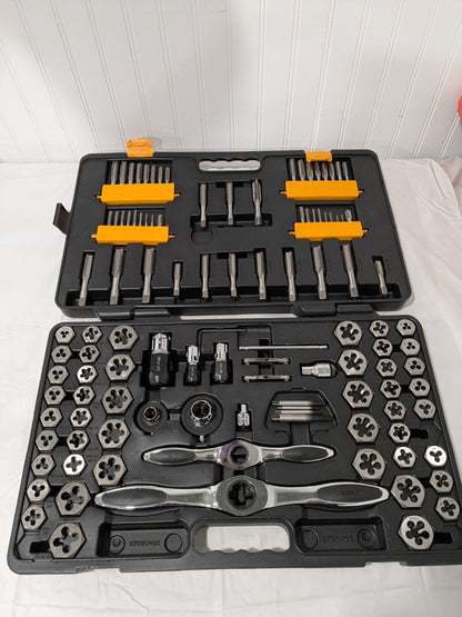 GEARWRENCH 109 Pc. SAE & Metric Ratcheting Tap and Die Set INCOMPLETE 82812