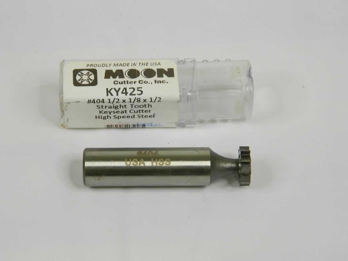 Moon Straight-Tooth Woodruff Keyseat Cutter 1/2" Diam 10 Teeth KY425