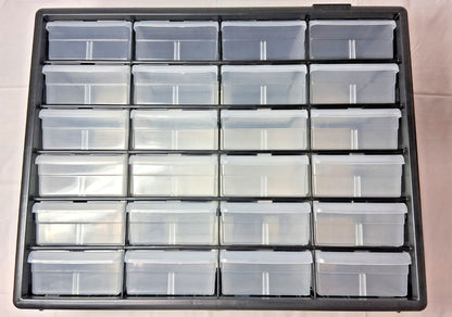 Akro-Mils 24 Drawer Small Parts Cabinets 6-3/8" Deep x 20"W x 15-13/16"H 10124