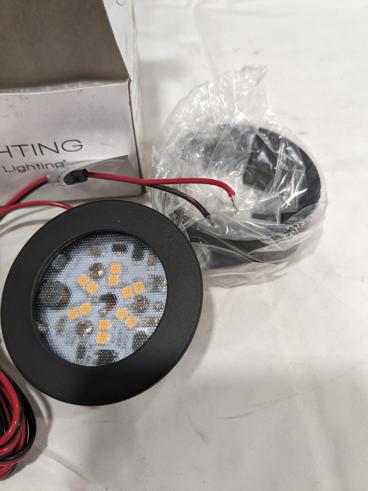 WAC Lighting Round LED Button Light Black HR-LED87-27-BK
