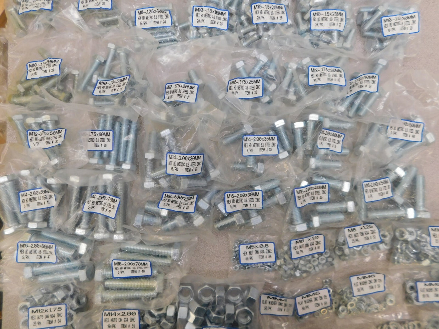 Pro-Grade Zinc Steel Hex Head Cap Screw Component Box 67758573