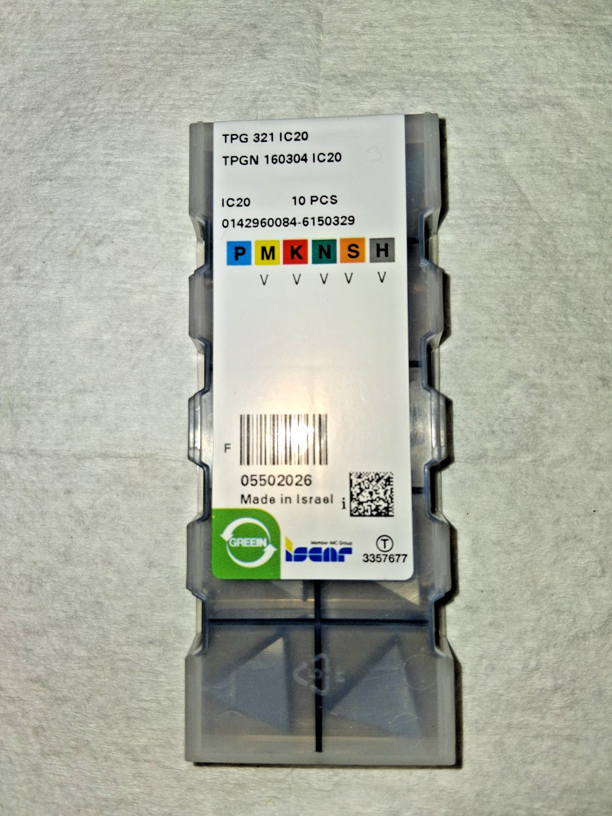 Iscar Turning Insert TPG 321 IC-20 Carbide Qty10 5502026