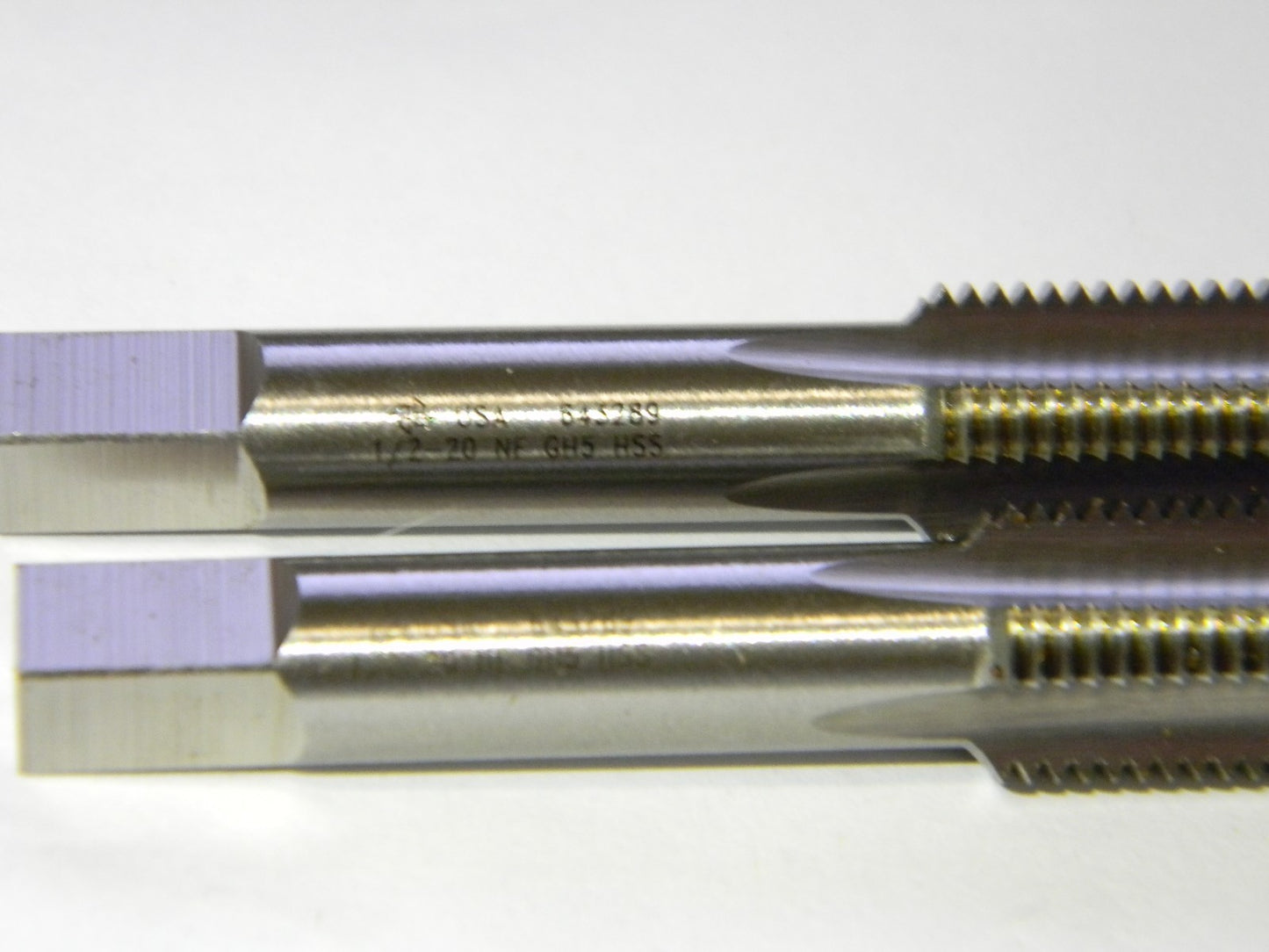 Brubaker Tool 1/2"-20 UNF H5 4 FL HSS Standard Hand Taps Qty 2 10528