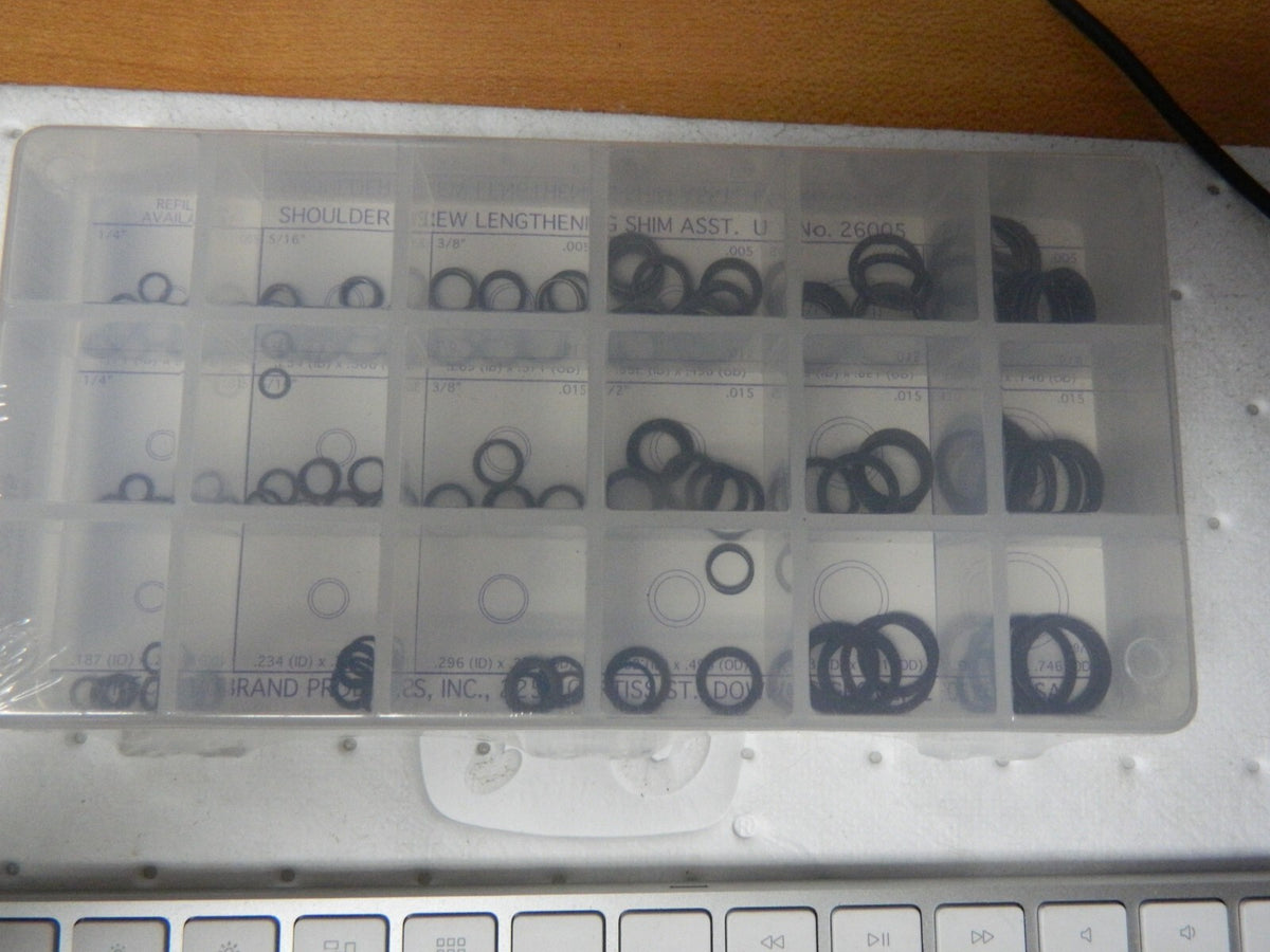 PRECISION BRAND Lengthening Shim Assortment: Steel 270 PC