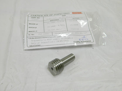 SPI Plug Thread Gage: M20x2.5 Thread, 6H Class, Single End, No Go 37-164-1
