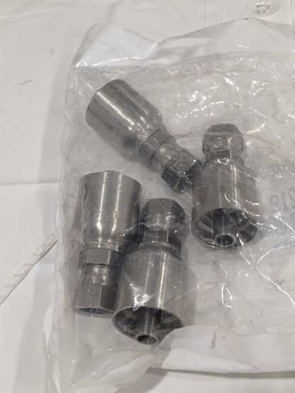 PARKER Hydraulic Hose Straight Female JIC 37 ° Swivel Fitting: Qty 4 PP-00219