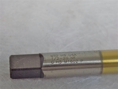 Greenfield HSS Spiral Point Extension Plug Taps 1/2"-20 GH5 3F TiN 64574