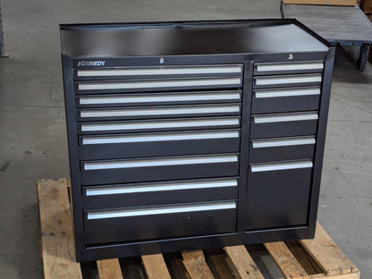 Kennedy Heavy Duty Roller Cabinet Tool Box 15 Drawer 39 x 39 x 18 Steel Black
