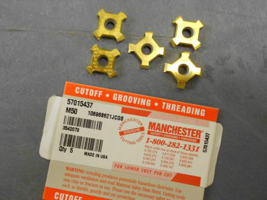 Manchester Cutting 570-15437 M50 Threading Inserts TiN