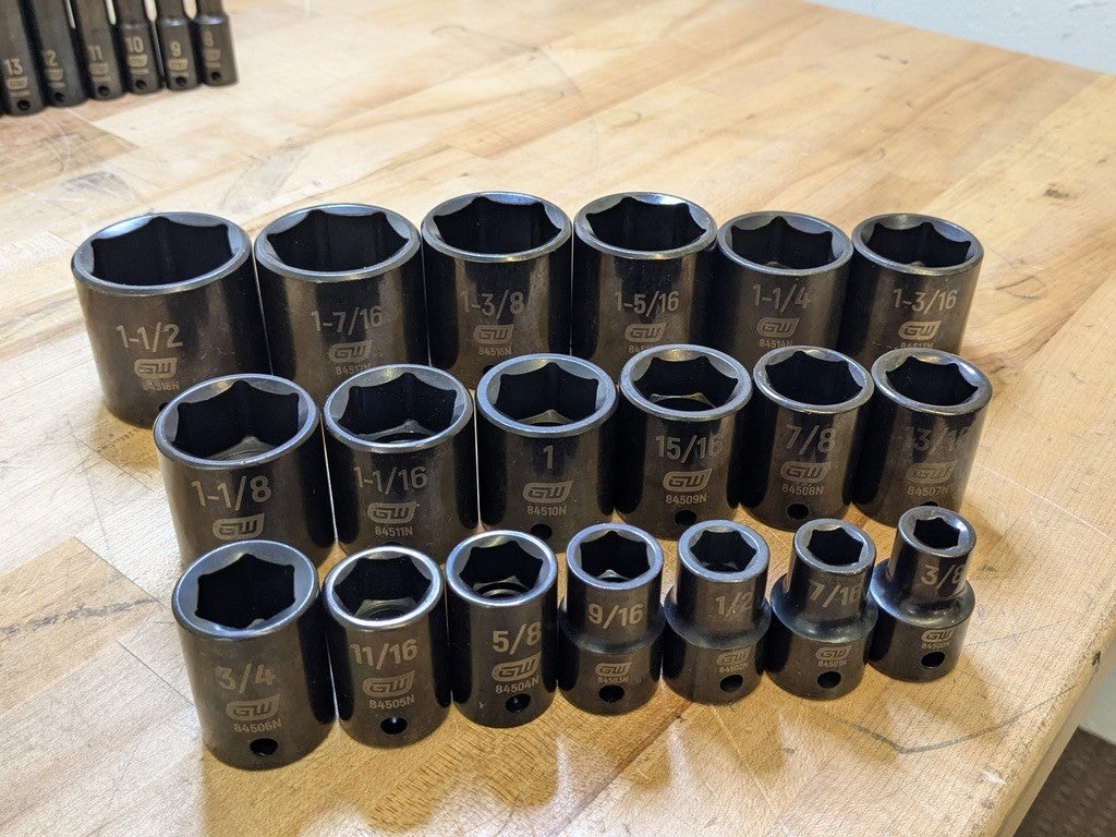 Gearwrench 183-Piece Master Impact Socket Set 6-Point SAE/Metric Standard/Deep
