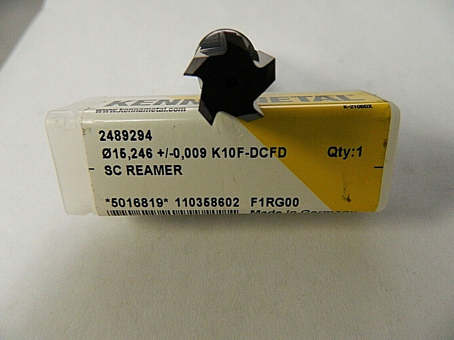 Kennametal Solid Carbide Reamer K10F-DCFD 5FL QTY 2  2489294