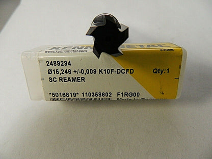 Kennametal Solid Carbide Reamer K10F-DCFD 5FL QTY 2  2489294