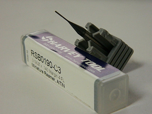 Harvey Tool .0190X.140X.25X1/8 4 FL CARB ALTIN MINI RMR QTY 2  RSB0190-C3