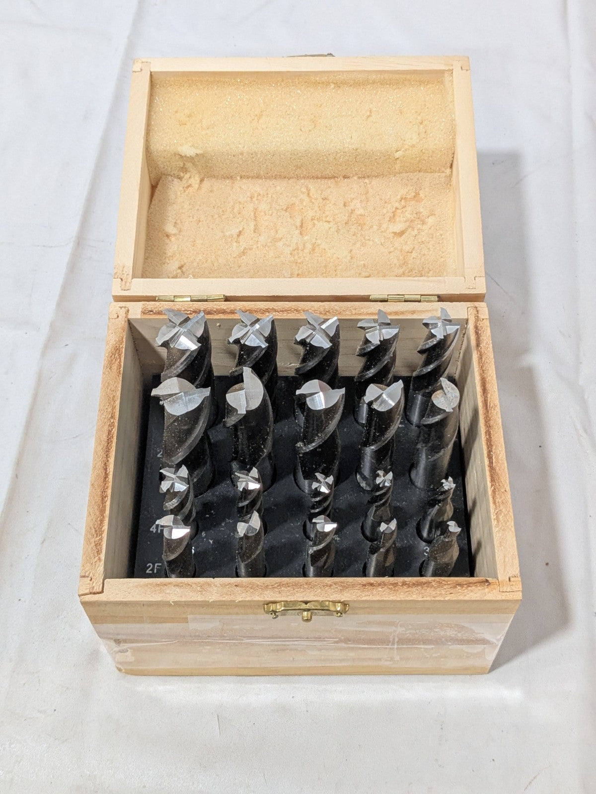 20 Pc End Mill Set: High Speed Steel, Uncoated, Single End 320-1000