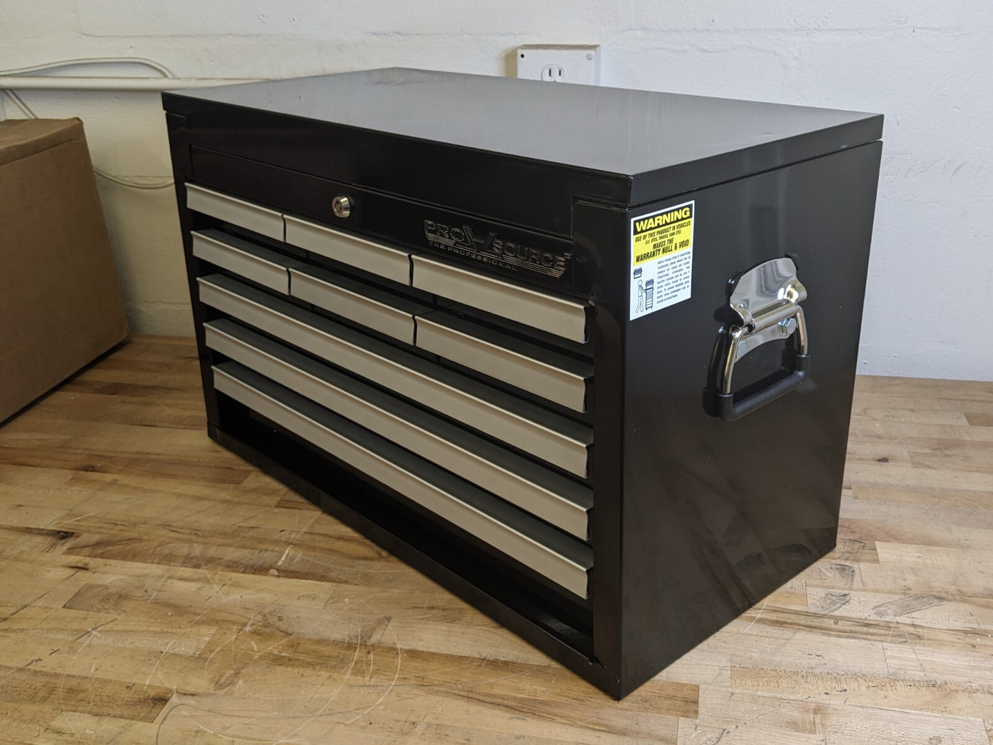 Pro Source Top Chest Tool Box 9 Drawer 26 x 18 x 16 Steel Black