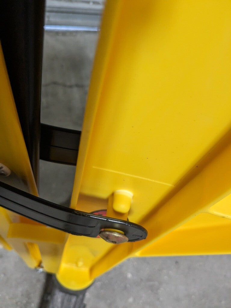 JSP SAFETY Barrier: 39" High Polyethylene Frame Black & Yellow KAZ110-005-330