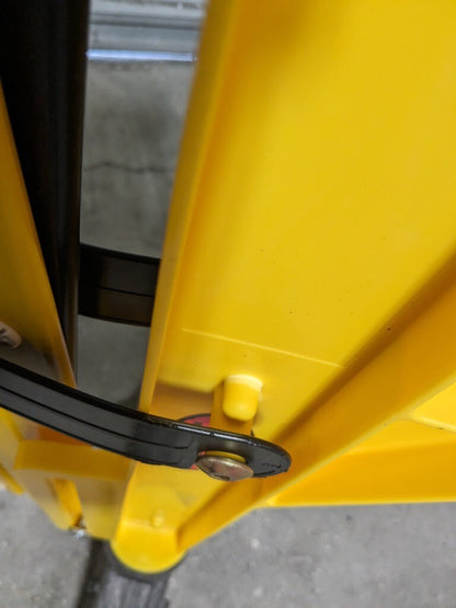 JSP SAFETY Barrier: 39" High Polyethylene Frame Black & Yellow KAZ110-005-330
