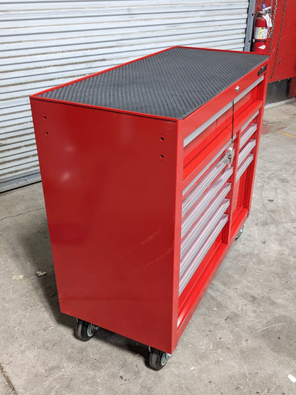 Pro Source Roller Cabinet Tool Box 11 Drawers 42 x 18 x 39 Steel Red