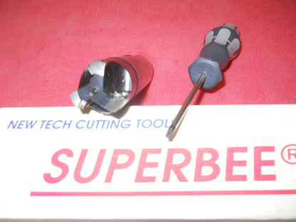 SuperBee Indexible Convex Radius Cutter 1.25 Dia 3Fl 1.25 Shank BE8031580-R5