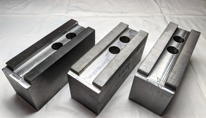 H & R MANUFACTURING Lathe Chuck Soft Jaws  5-1/4" OAL  Serrated Steel  HR112-2.5