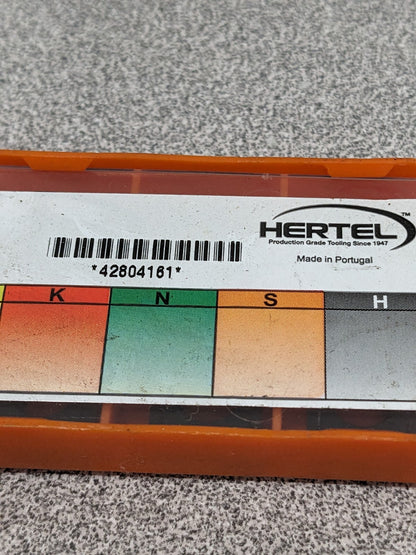HERTEL Turning Insert: SCMT 432LP HC1250T, Solid Carbide Qty 10 42804161