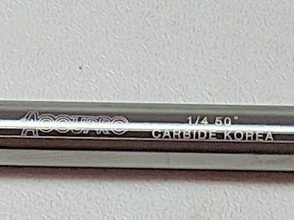 Accupro Carbide Chamfer Mills 1/4" Dia 1/4" Shank Dia 100 deg 3 FL 992