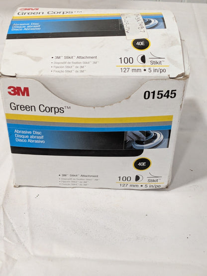 3M 5" Dia PSA Disc: 40 Grit, Aluminum Oxide Qty 100 7010363745